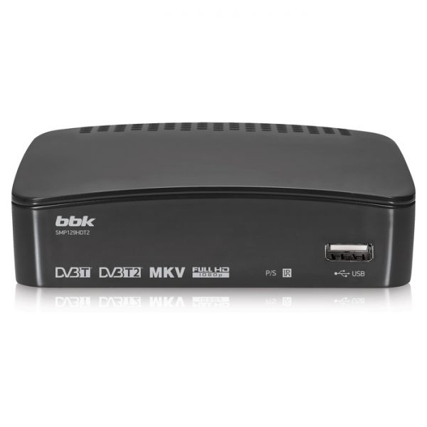 Ресивер DVB-T2 BBK SMP129HDT2 темно-серый