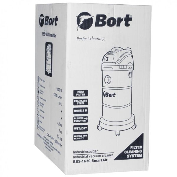 Строительный пылесос Bort BSS-1630-SmartAir 1600 Вт синий